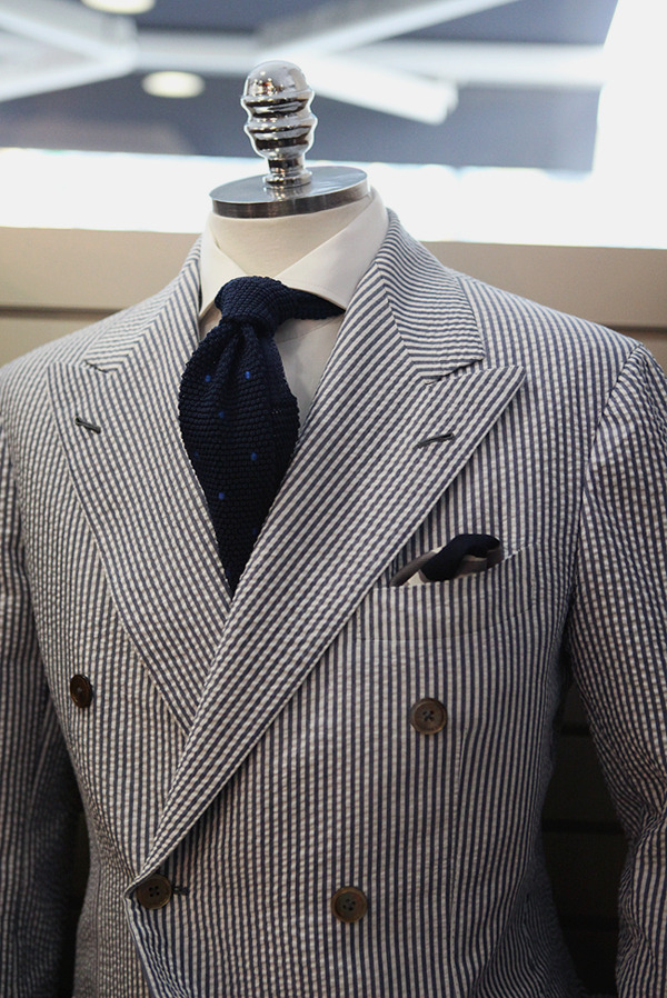 bntailor:  Seersucker Doublebreasted Suit for Summer! At B&amp;Tailorshop