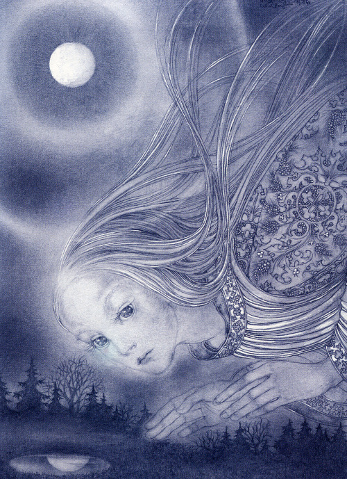 “Moon ninny” Drawing by Sulamith Wulfing, 1901-1989