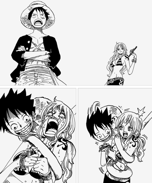 zorobae:Luffy and Nami throughout the years | requested by anon