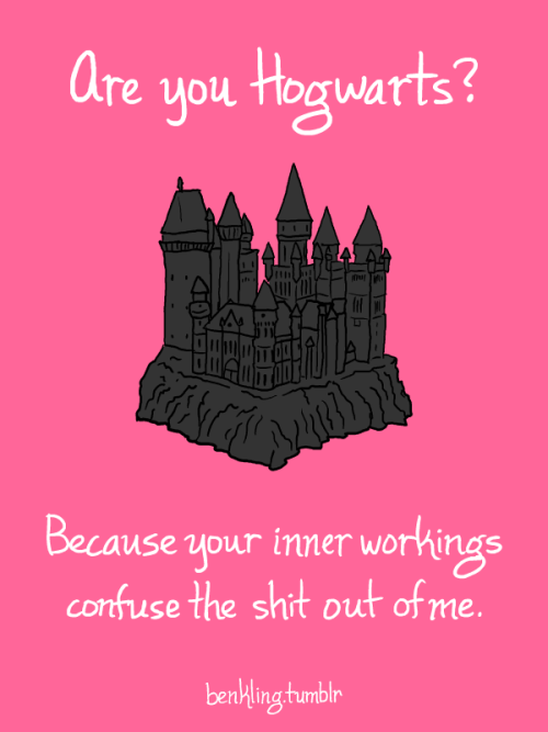 nudityandnerdery:benkling:Here. Here. Here are some rejected Harry Potter Valentines I made today.Th