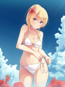 zan66:  ayase eli bikini cleavage hiiragi hazime love live! swimsuits undressing | #301390 | yande.re 