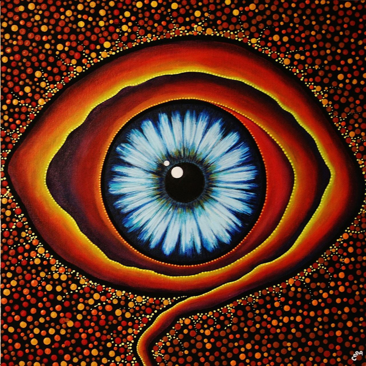 djzentao:  &ldquo; Vision &rdquo; Modern aboriginal art by Cora- Du Chaos