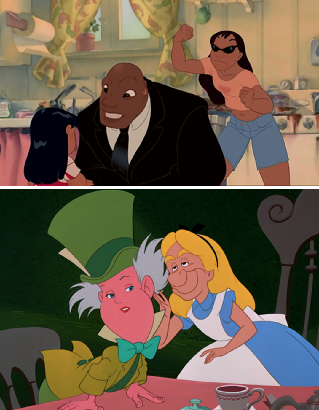 chubbyfury6:  romcom-artbot:  thatsthat24:  tastefullyoffensive:  Disney Face Swaps