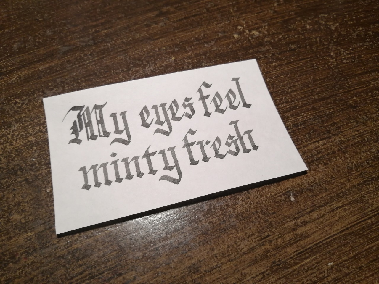 Meme and Shitpost Calligraphy Cue Card Commissions 