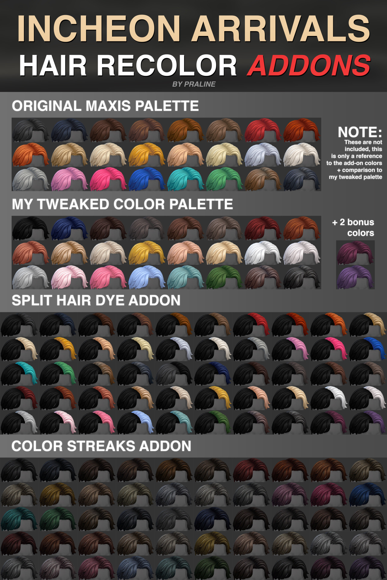 no way back: BONUS: Incheon Arrivals BG Hair Recolor Addons ...