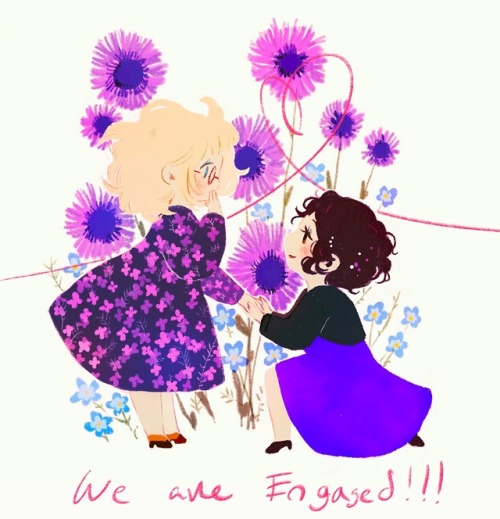 maplevogel: So….@p0ck3tf0x who is my wonderful amazing girlfriend just proposed to me!!! I SA