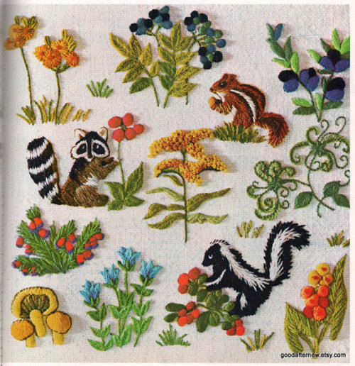 motleycraft-o-rama:  Vintage Needlework, via goodafternew on Etsy.