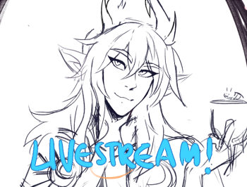 Livestream!it’s a bit late bur drawing that sparkly TDP elf until I get tired loolcome