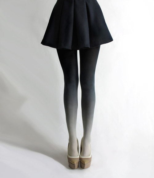 culturenlifestyle:Handmade Ombre Tights by Tiffany Ju In the midsts of a midlife crisis, no form of 