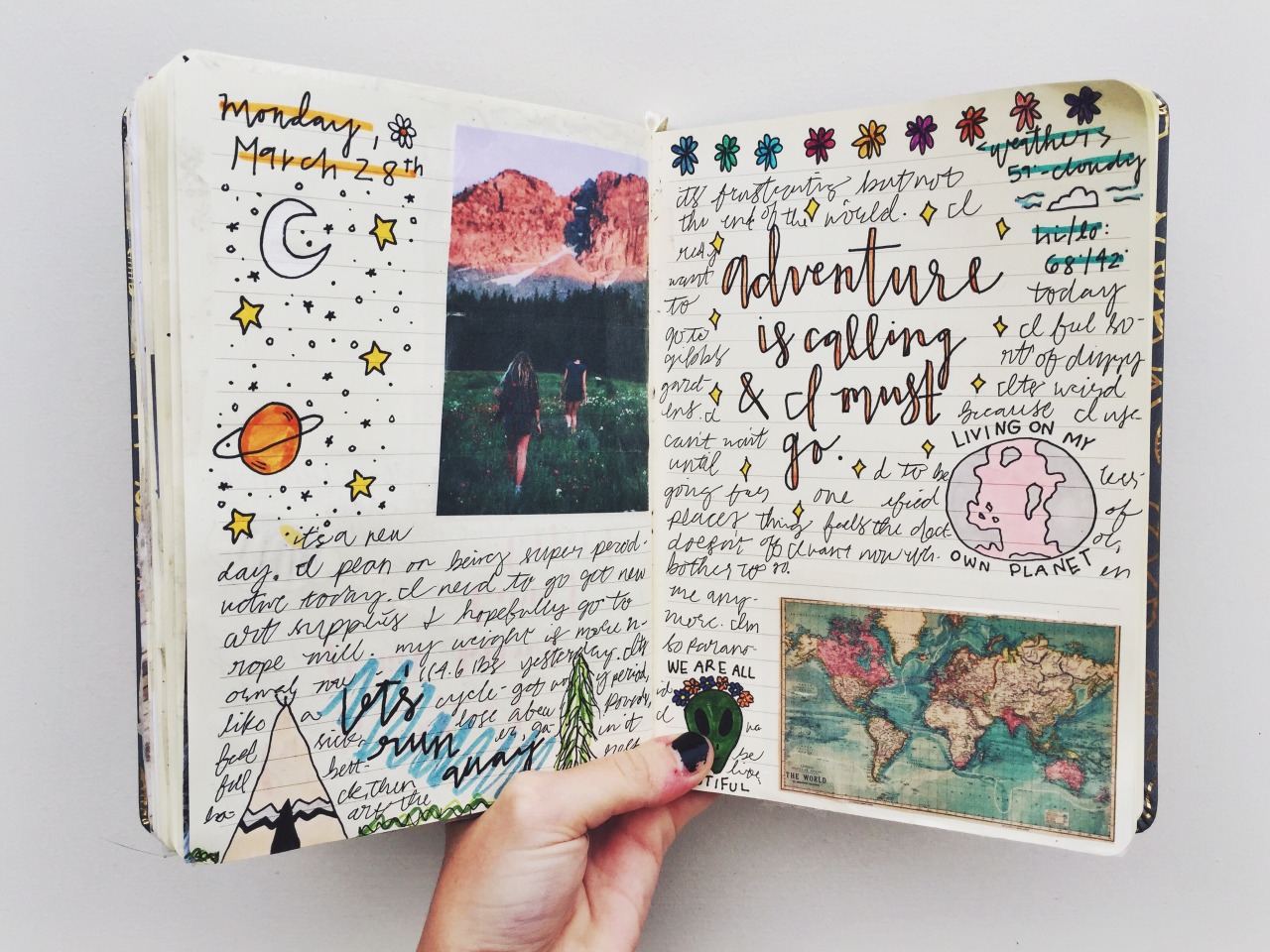 florallart:  3.28.16 Adventure is calling + I must go ✈️ 