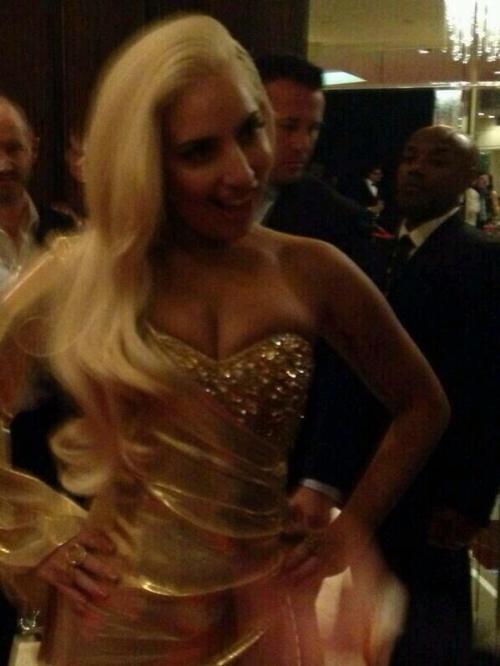 ladyxgaga:  Lady Gaga at the Golden Globes after party tonight