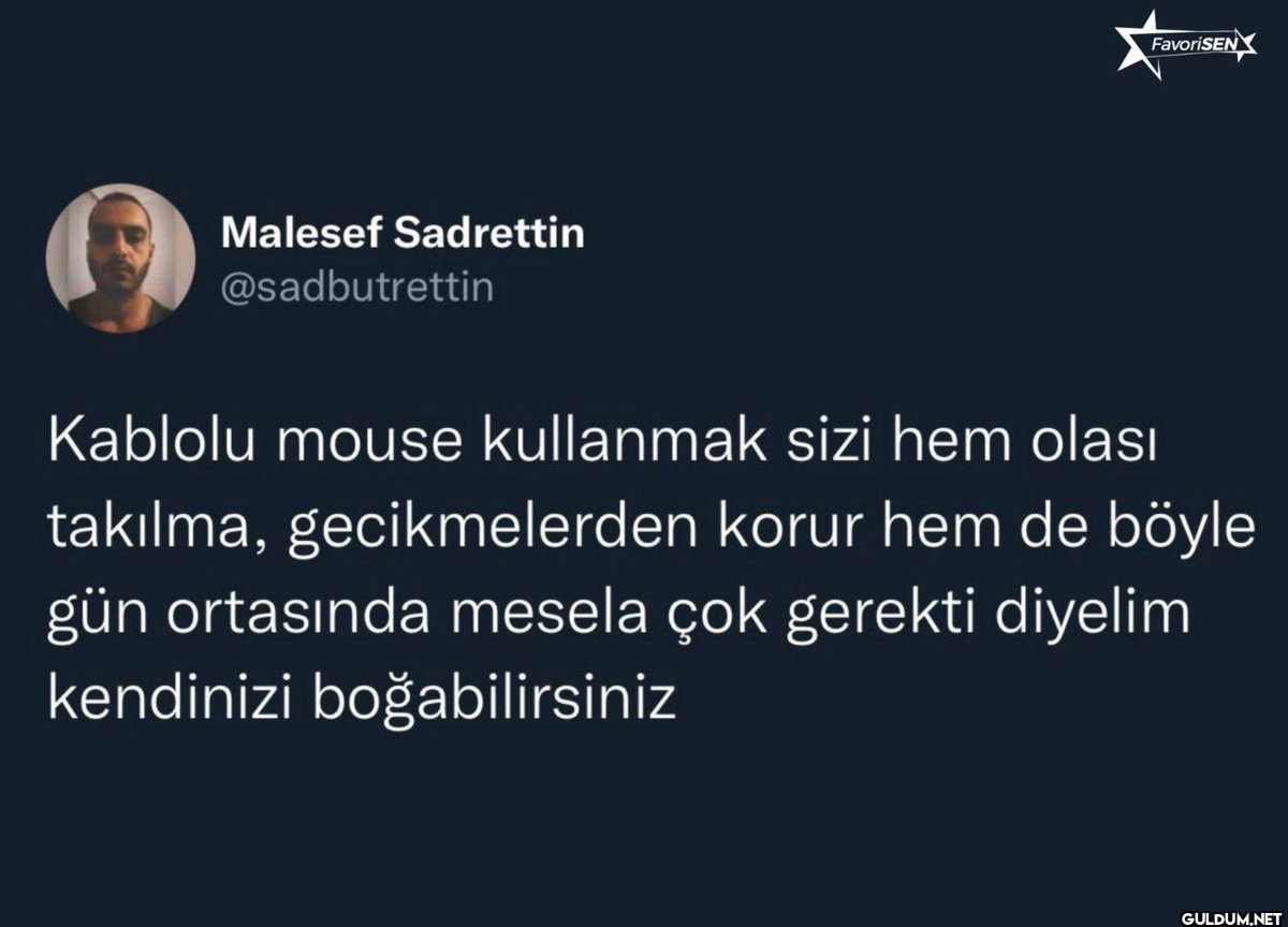 Malesef Sadrettin...