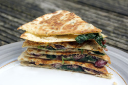 toph3r:  Stacked Veggie Quesadilla.