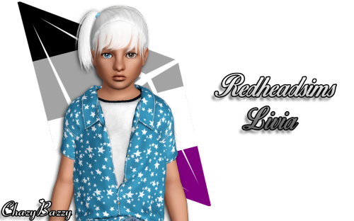 chazybazzy: Redheadsims LiviaToddler-Child FemaleCustom ThumbsCredits4t3 Conversion by MeDownload   