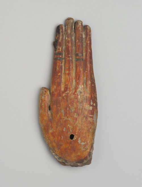 bm-ancient-art: Right Hand from an Anthropoid Coffin, 1292-945 B.C.E., Brooklyn Museum: Egyptian, Cl