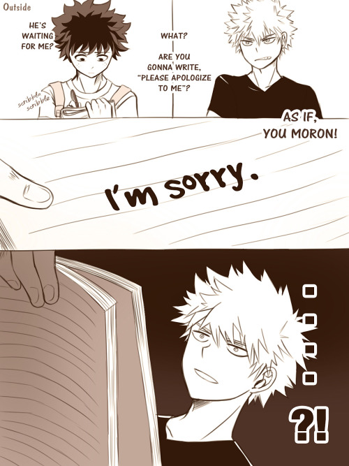 msleilei:  So I saw this post by @sapphiresoulmate about a Koe no Katachi BakuDeku AU and this drawing just kinda happened……………. By the way, Koe no Katachi is such a beautiful manga!! Please read it. It’s only 62 chapters! If you can wait
