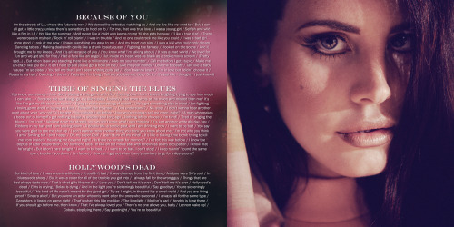 giannigaga: Lana Del Rey - Tragic Lifestyle album project lyric booklet. Other posts on this project