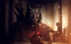 the-dubstep-snowberry: nathansummers:  dovahslair:  Khajiit by Margo L. Before I was able to mod, I used to always play as Khajiit because the vanilla humanoids were too ugly. &gt;_&gt;  Lately I’ve had human/elven PCs, but still hang around with a