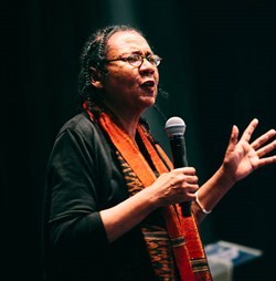 bell hooks is speaking at Earlham College this afternoon!