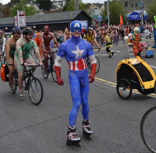 Captain America, Noah, Fremont Solstice.