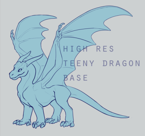 Created a higher resolution lineart for myself of the Teeny Dragon base. I’ll be offering base trans