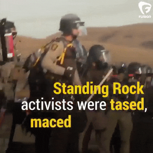 blackness-by-your-side:    400 Water Protectors were trapped on bridge as police fire tear gas, water, grenades today. 13-year-old girl was shot in the face by rubber bullets. 168 were people injured, 7 people were hospitalized with head injuries, 1 elder