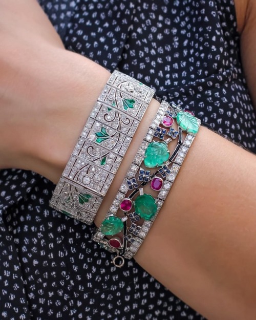 Pair of Art Deco bracelets from Dupuis upcoming Important Jewels Auction this November. #dupuis #jew