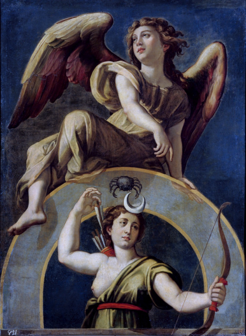 greekromangods:The Moon. Diana with the Sign of Cancer16th centuryPietro Facchetti (1539–1613)