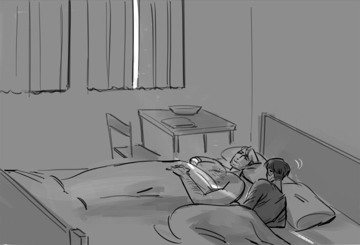 februeruri:  lausagi wanted a comic of levi helping his commander getting up in the