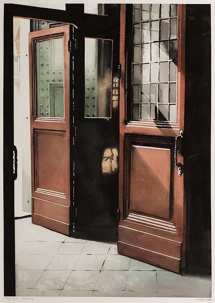 huariqueje: Firenze  -   Max Kreijn, 1997. Dutch,b.1947-2013 Watercolour on paper, 