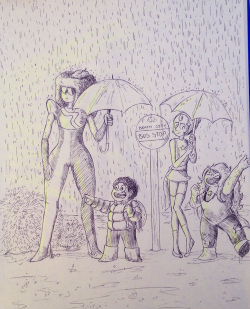 daikaiju-danielle:  Waiting for the bus!