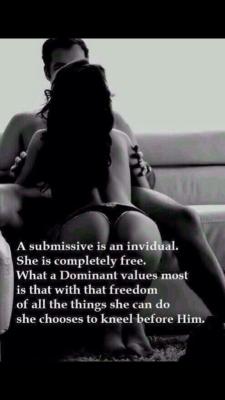 A Submissive is an individual. She is completely