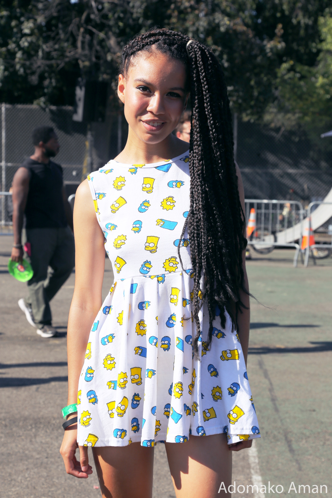 adomakoaman:   @TheSimpsons dress and long braids at @afropunk 2013 