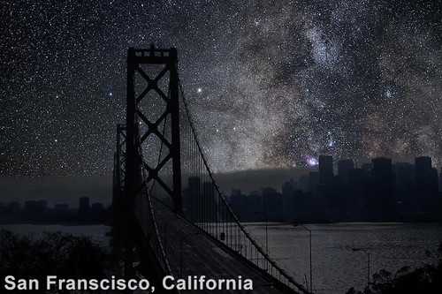 cuntinued:  How the night sky really looks like without lights Click here to what your city should look like! 