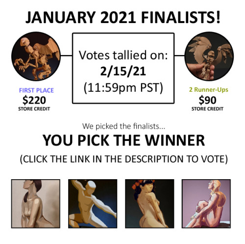 Help us out by casting your vote for last month’s Art Manikin Challenge. The one with most vot