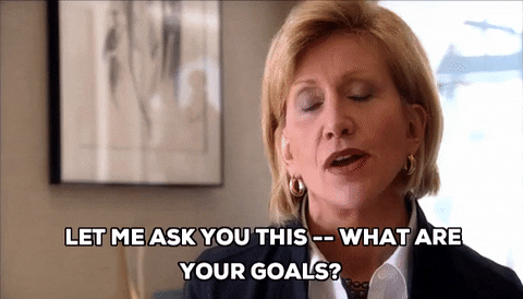 Skyler White says "Let me ask you this -- what are your goals?"