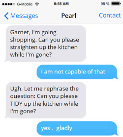 textsbetweengems:  Watch your language, Pearl