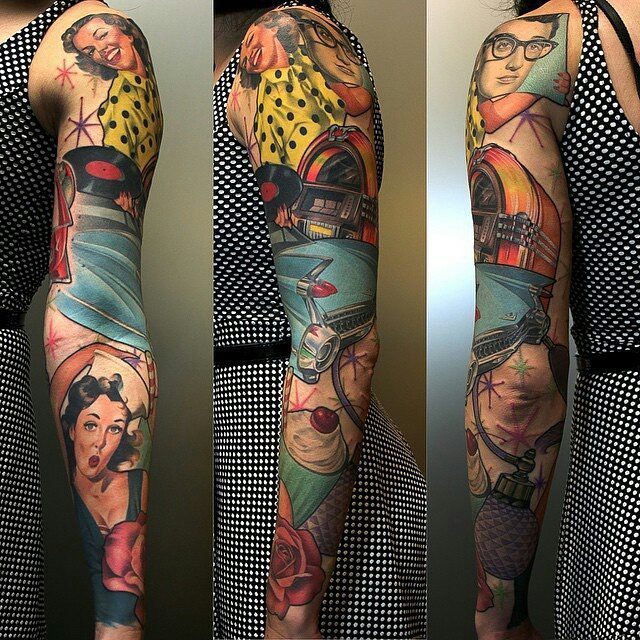 Tattooed Makeovers of 1950s PinUp Girls