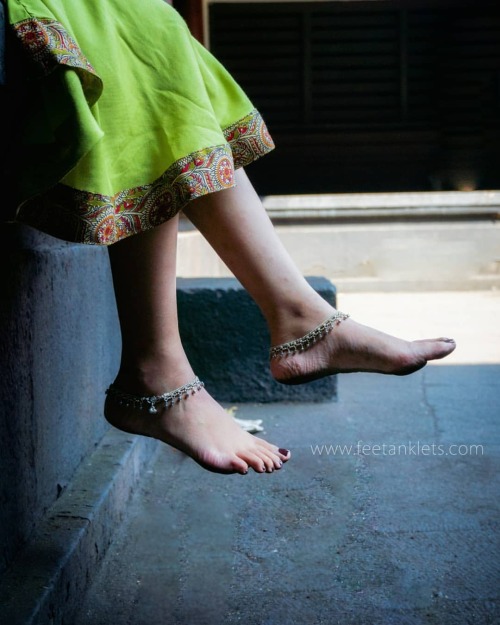 My grandmother used to tie me anklets when I visited her home . As a little girl I danced around her