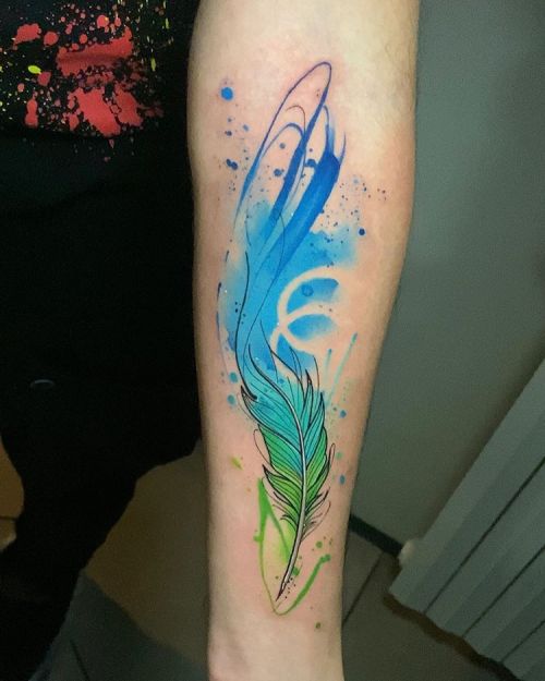 Lello Sannino feather;splatter