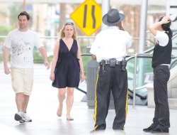 OK now we know why he is a mall cop. He is not very observant now is he. I saw those bad boys from a half a block away and he hasn’t even noticed this girl walking right toward him in a very see through dress.