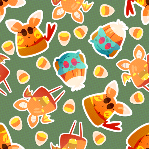 pokemonpalooza: Fun, spooky candy corn Pokemon backgrounds! How delicious! Even though I don’t