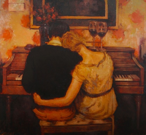 huariqueje: A Familiar Tune   -   Joseph Lorusso American b.1966 Oil on panel. Size: 24 x 