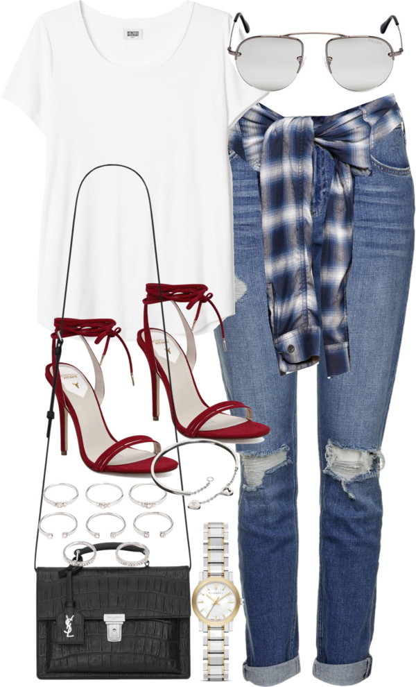 Outfit for a meal out in autumn by ferned featuring Prada
Topshop boyfriend jeans, 83 AUD / Windsor Smith platform shoes / Yves Saint Laurent handbag, 2 445 AUD / Cartier bangle bracelet, 2 940 AUD / Burberry gold watch, 770 AUD / Forever 21 knuckle...