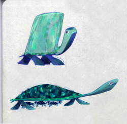 mathildeloubes:  Two little turtles that were in my sketchbook 