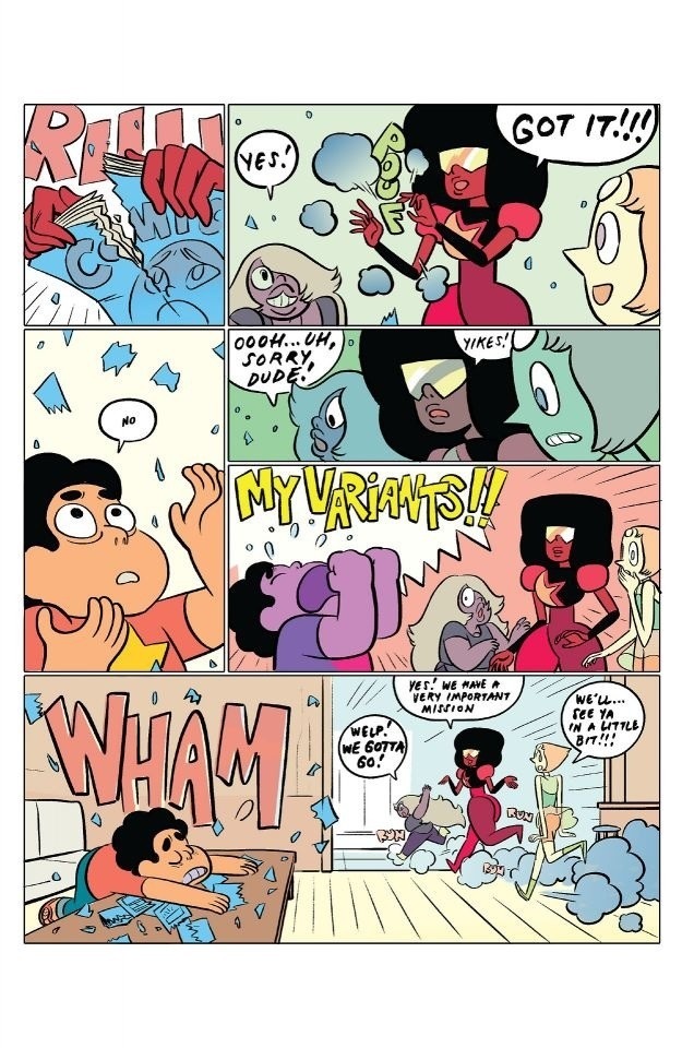 pixieieie:  stevenuniversesu:Steven universe comic by kaboom!Written by Rebecca Sugar