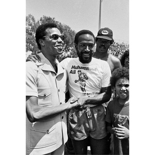 hiphopphotomuseum: The Honorable Minister @louisfarrakhan  and the late Marvin Gaye. Photography by 