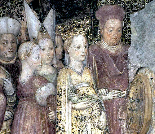 Details from the “Story of Queen Teodolinda” by the Zavattari brothers, 1444