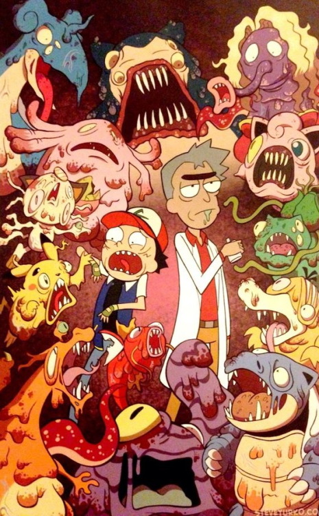 astromech-punk:Cronenberg Pokemon by Steve Yurko 