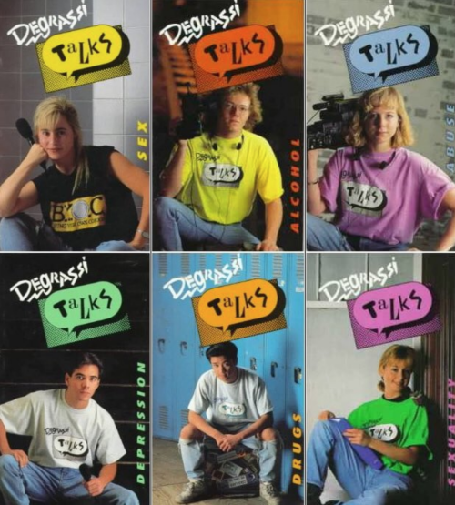 i remade the degrassi talks logo in HQQQQQ! so you can grab a shirt and be super 90′s (or a sticker,